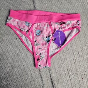 Dolls Kill Bratz Bikini Panties Women Medium Pink Graphic Y2K Waffle Knit NWT